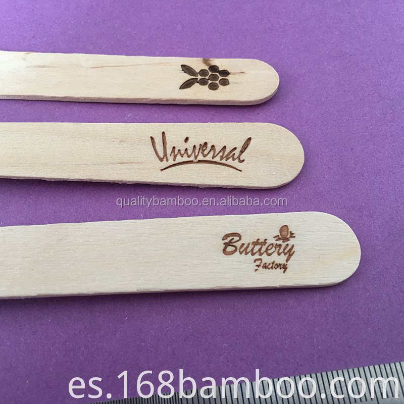 Wooden cutlery with logo